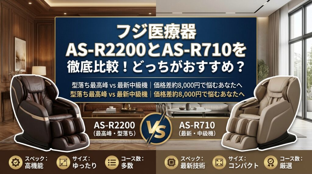 フジ医療器 AS-R2200とAS-R710を徹底比較！どっちがおすすめ？
