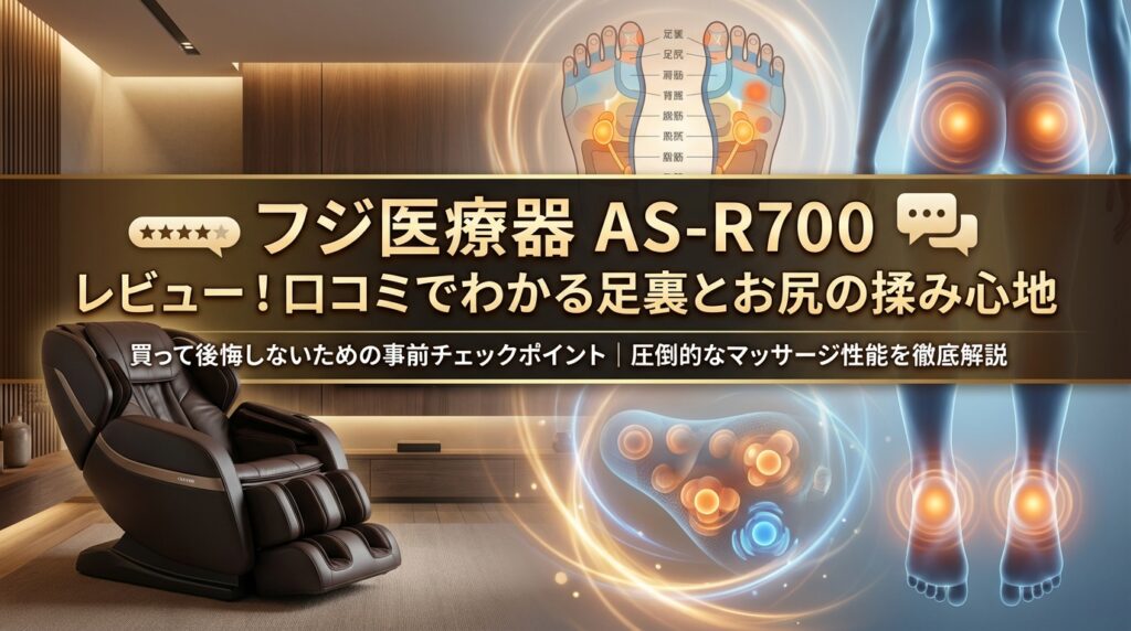 フジ医療器 AS-R700 レビュー！口コミでわかる足裏とお尻の揉み心地
