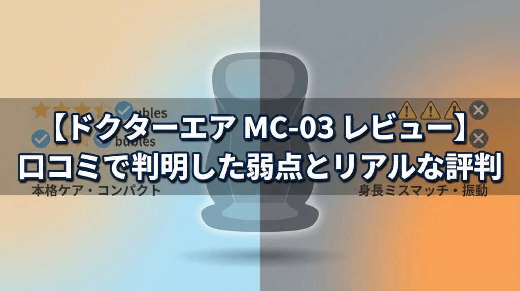 【ドクターエア MC-03 レビュー】口コミで判明した弱点とリアルな評判
