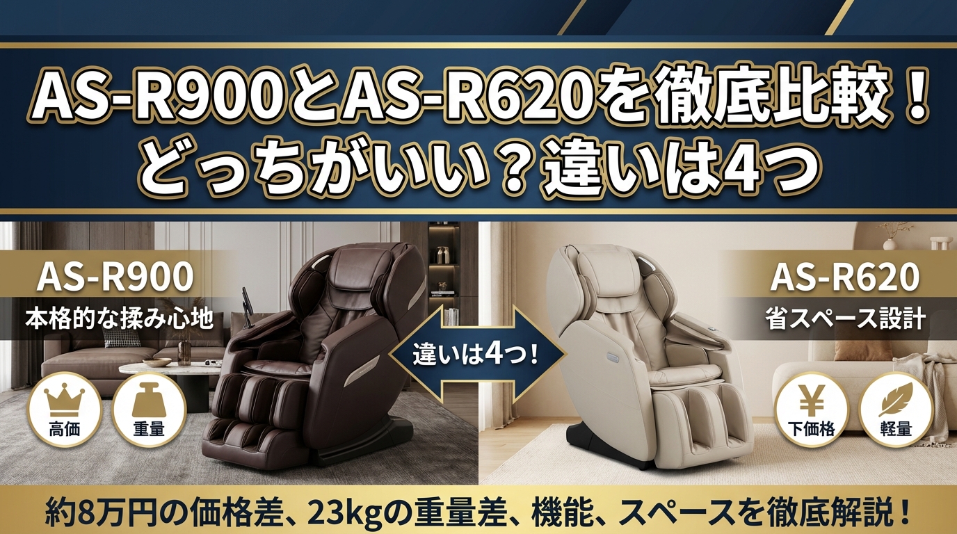 AS-R900とAS-R620を徹底比較!どっちがいい?違いは4つ
